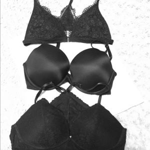 VS / PINK Black Bra Bundle 36D Large